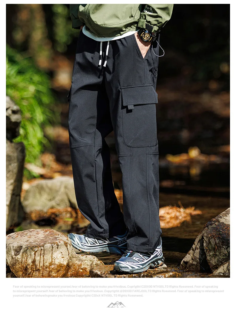 2024 New Work Pants Outdoor Electrician Work Multi Storage Pocket Cargo Pants Multi functional Waterproof Casual Pants