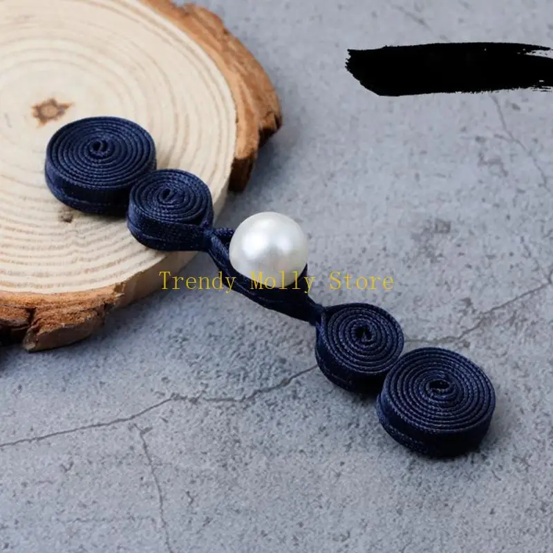 N5KB handgemaakte knoopknop naaien bevestigingsmiddelen cheongsam kikker parel sluiting voor tangpak