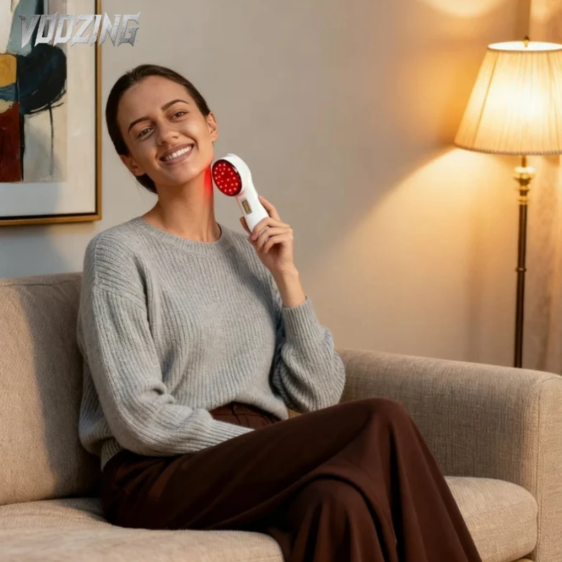 

650nm LED Photon Facial Machine Anti Aging Skin Brightening Wrinkle Removal Portable Wireless Beauty Instrument