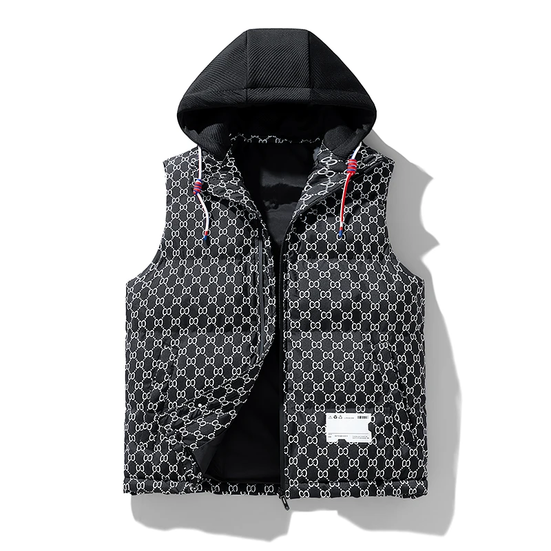 Down cotton vest, autumn and winter, loose and trendy vest for middle school students and teenagers, men's and women's outerwear