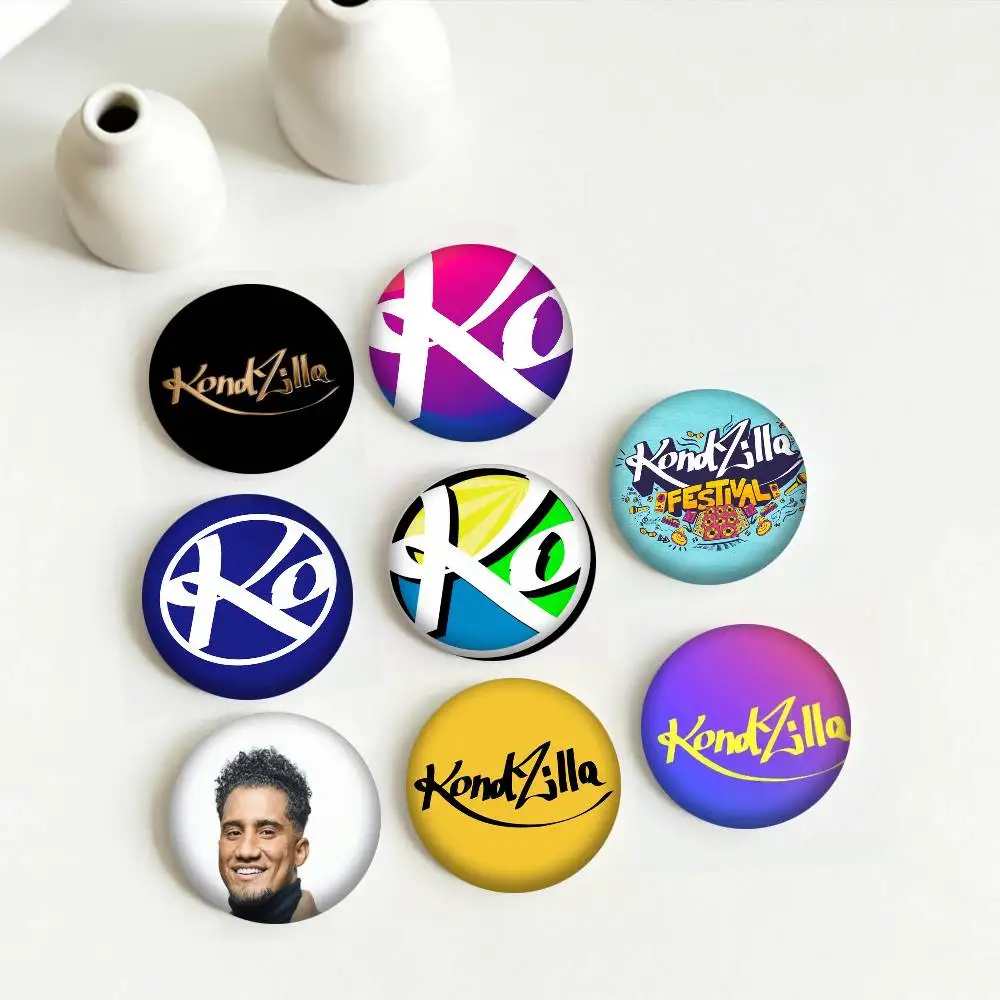 R-Rapper K-KondZilla 25 32 44 58 75mm Badges Personalized Round Brooches Pins Accessory Gift