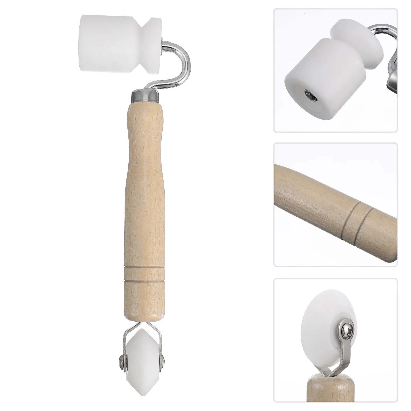 Seam Wooden Handle Pressure Roller Wheel Construction Tool for Wallpaper Vinyl Film Textile Wall Paper Adhesion and Flat Seam