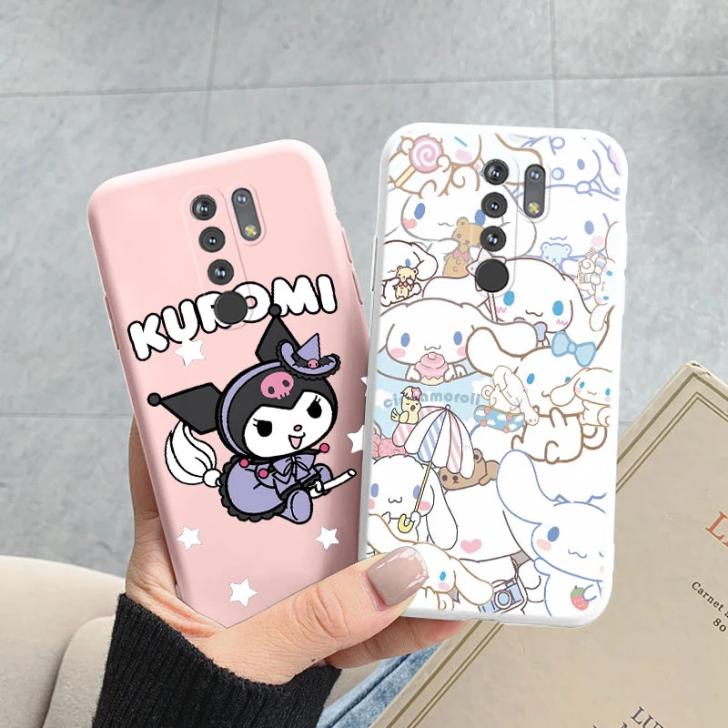 Phim Hoạt Hình Điện Thoại Ốp Lưng Kuromi Giai Điệu Cinnamoroll Dành Cho Xiaomi POCO M2 Redmi 9 Nắp Lưng Bé Gái Bé Trai Cho Redmi 9 Chống-Thả Ốp Lưng Silicon