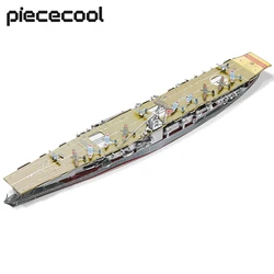 Piececool Metal Model 3d Puzzle Akagi Aircraft Carrier Assembly Model Kits for Teen DIY Toy Birthday Gift for Adult