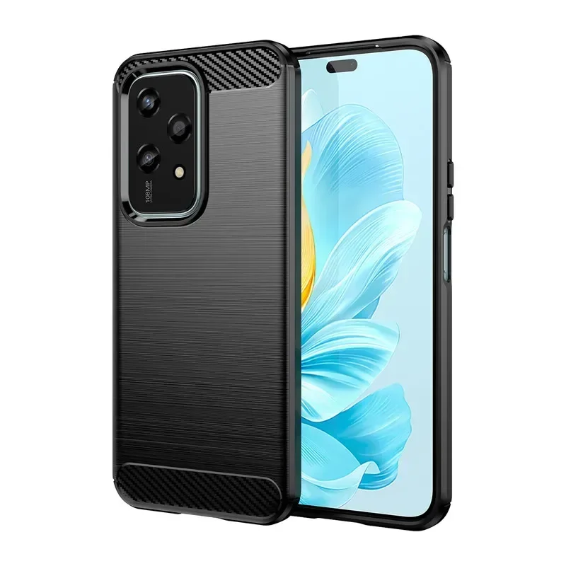 Für Honor 200 Lite 5G Fall Für Honor 200 Pro Abdeckung Carbon Faser Stoßfest Silikon Stoßstange Für Honor 200 Smart fundas