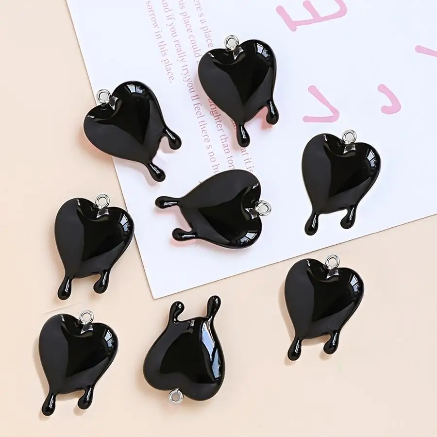 1/5/10/20/50/100pcs Halloween Heart Charms Pendants for Jewelry Making Handmade Earrings Bracelet Necklace Additions Love Mini I