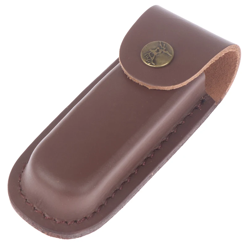

1Pc Outdoor Knife Cover Chef Butcher Kitchen Tools Full Tang Handle Leather Knife Sheath Brown Fold Knife Tool