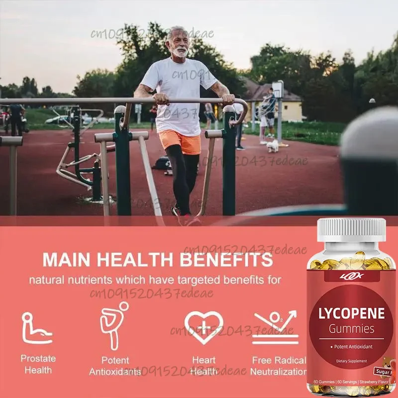 

Lycopene Lycopene 40 Mg, Prostate and Heart Health, Tomato Fruit Extract, Strong Antioxidant 60 Gummies