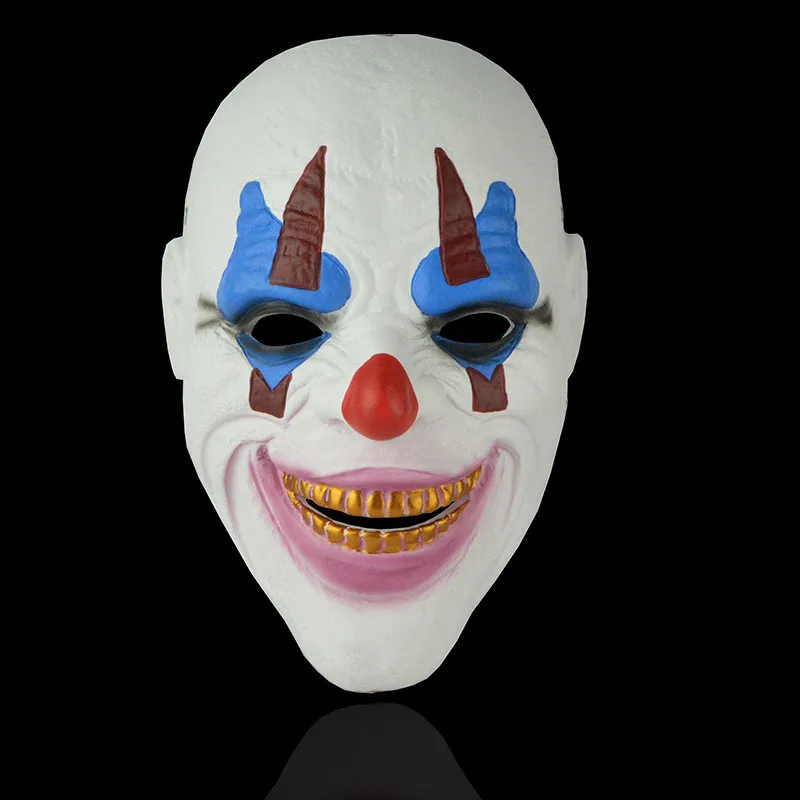 Counterattack Golden Teeth Clown Mask Halloween Ball Party Film and Television Robber Mask