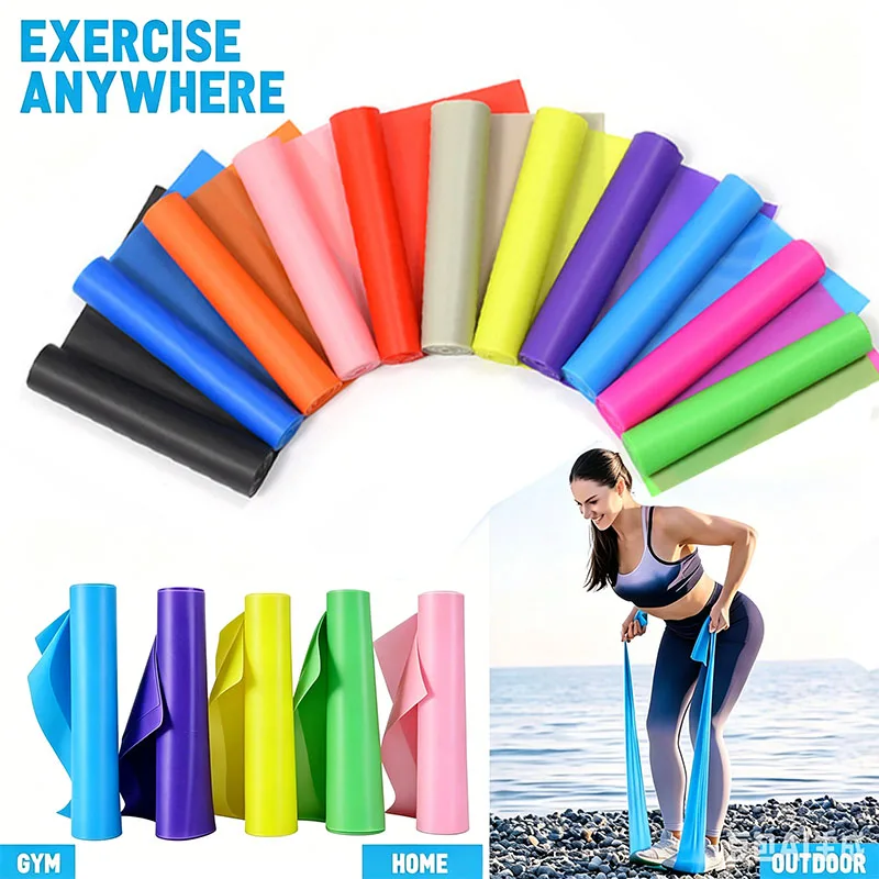 Resistance Band TPE Yoga Stretch Fitness Pull Strap Glute Workout Exercise Band for Home Gym Training YDGW02