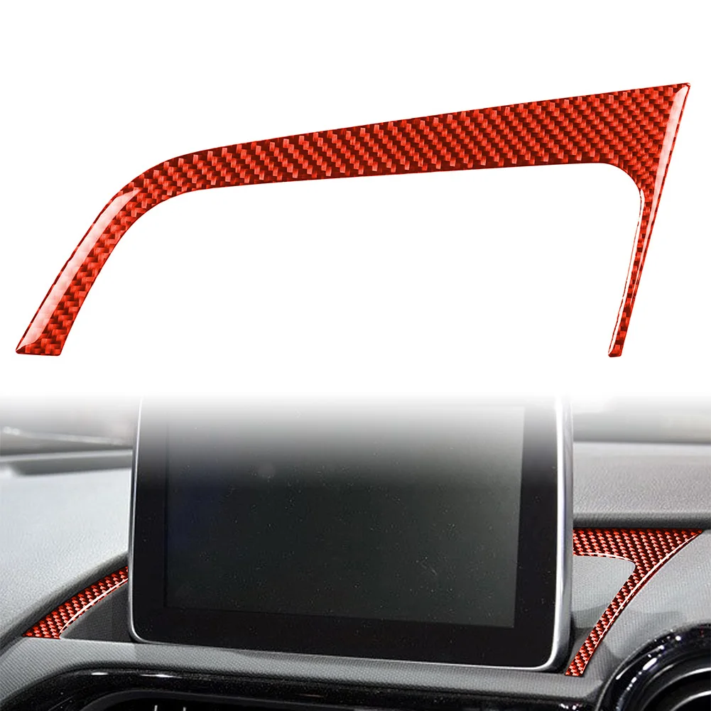 RHD Car Dashboard GPS Navigation Display Base Cover Real Carbon Fiber Accessories For Mazda MX-5 Miata 2016 2017 2018 2019 2020