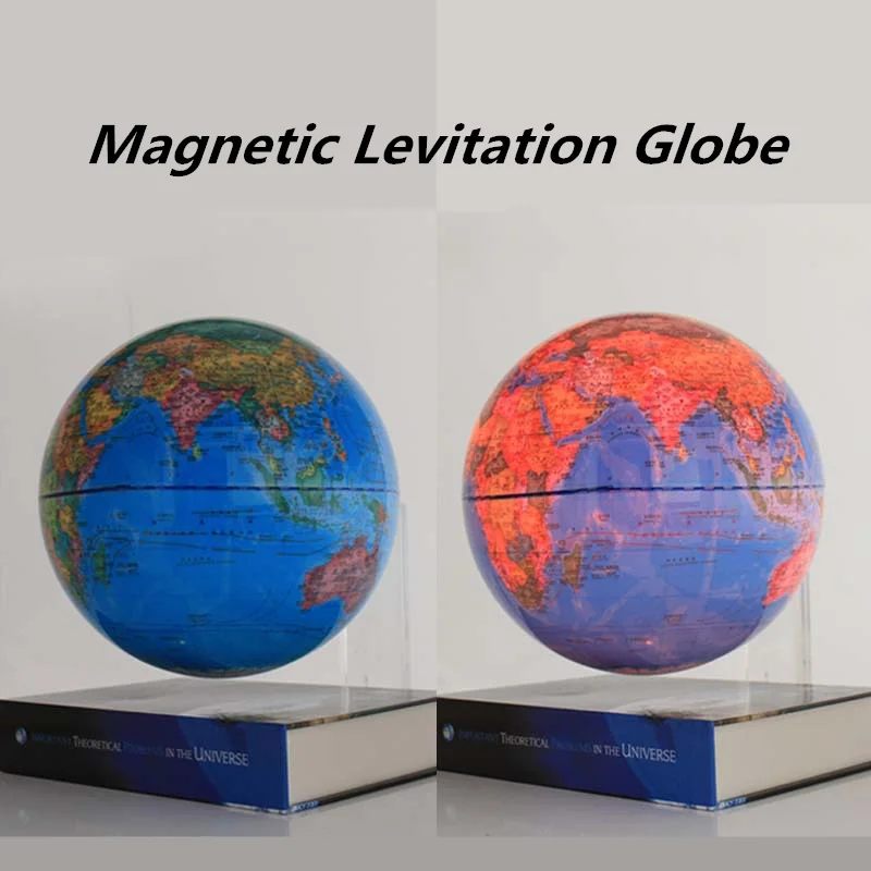 New Discoloration 3D Magnetic Levitation Globe Lamp Night Light Rotating Globe Floating Lamp Home Decoration Holiday Gift