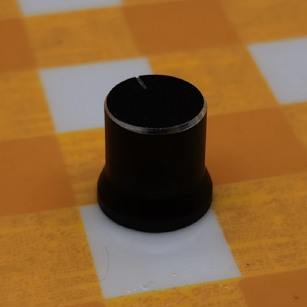 Perilla de Control de potenciómetro de aleación de aluminio, 1 piezas, 15x15mm (d x h), tapa de perillas de Audio de volumen para eje moleteado de 6mm de diámetro