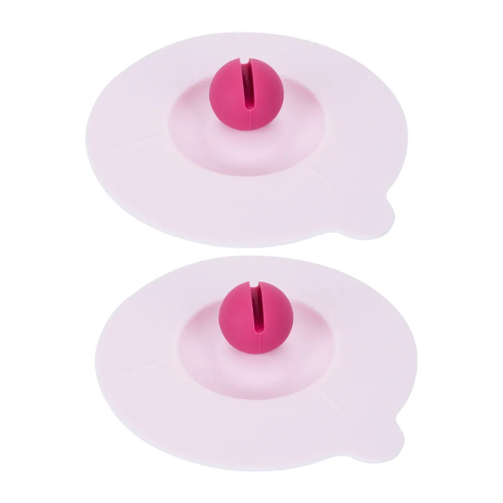 2Pcs Small Lightweight Silicone Cup Lids Dustproof Spill Proof for Mugs Cups Bowls Maintain Temp Freshness Cover
