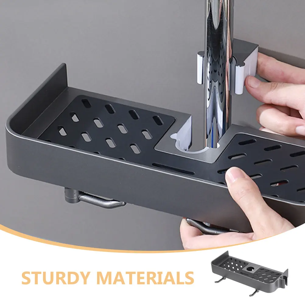 

Adjustable Shower Bar Shelf Rustic Finish No Drill Installation Plastic Bath Organizer For Shampoo Soap Toiletries Storage