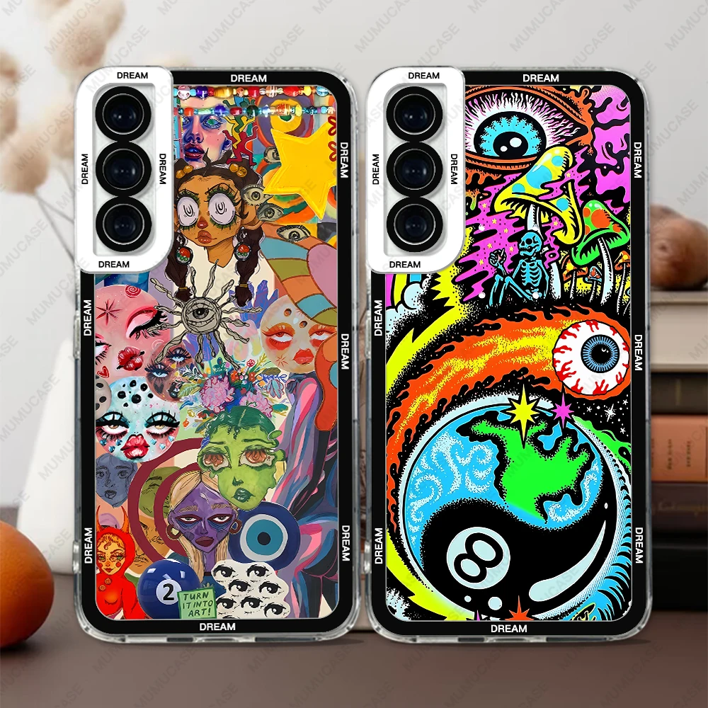 Case For Samsung Galaxy S24 S20 S21 FE S22 Plus S23 Ultra A22 A54 5G Soft Cover Dream Art