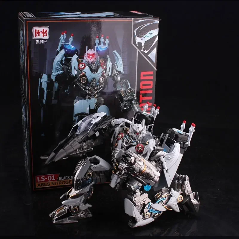 ในสต็อก BMB LS01 LS-01 OVERSIZE Transformation หุ่นยนต์ 27 ซม.โลหะผสมสีดํา Mamba TF Nitro Zeus เครื่องบิน Action Figure ของเล่นของขวัญ