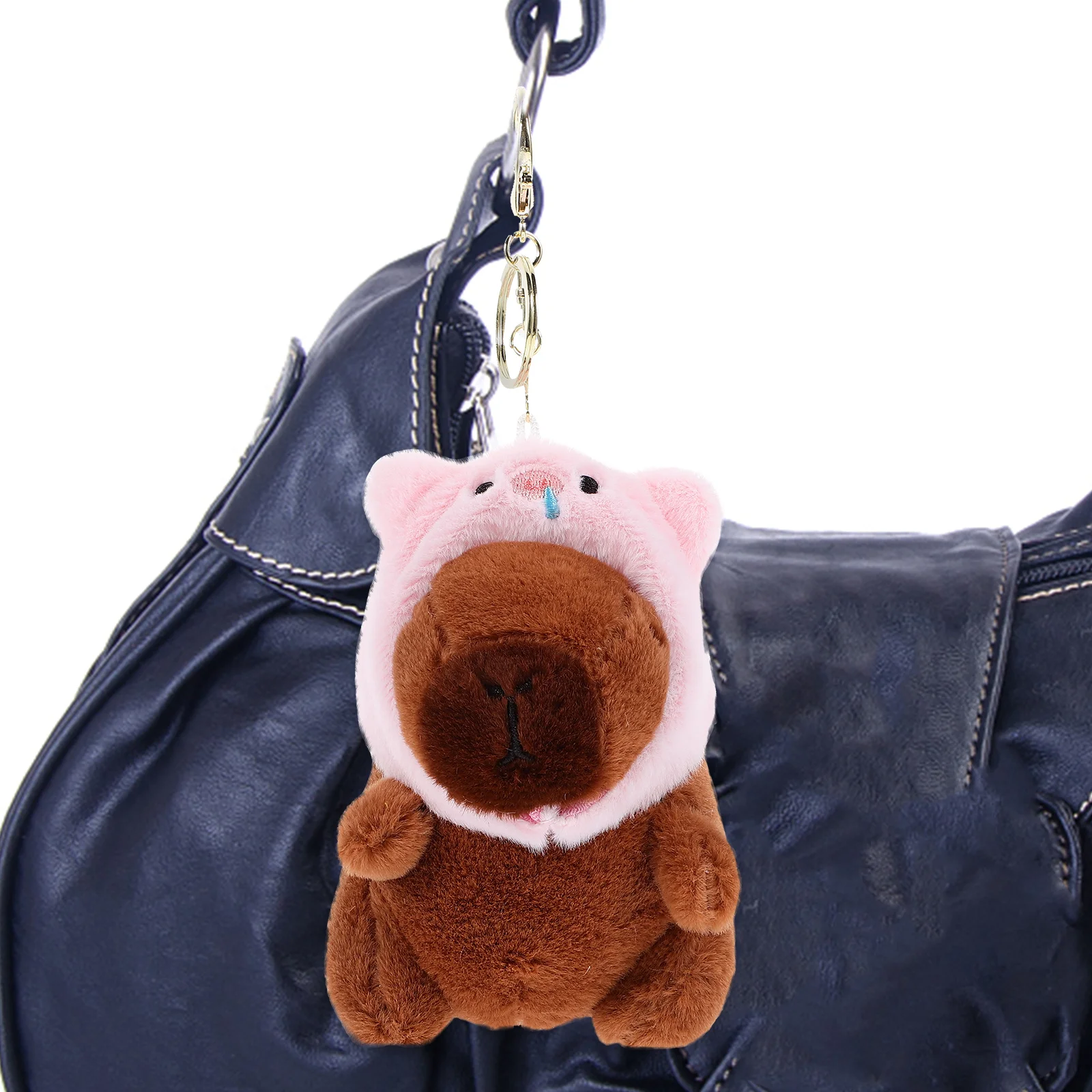 Capybara Keychain Plush Keyring Adorable Bag Pendant with Backpack Pp Rings