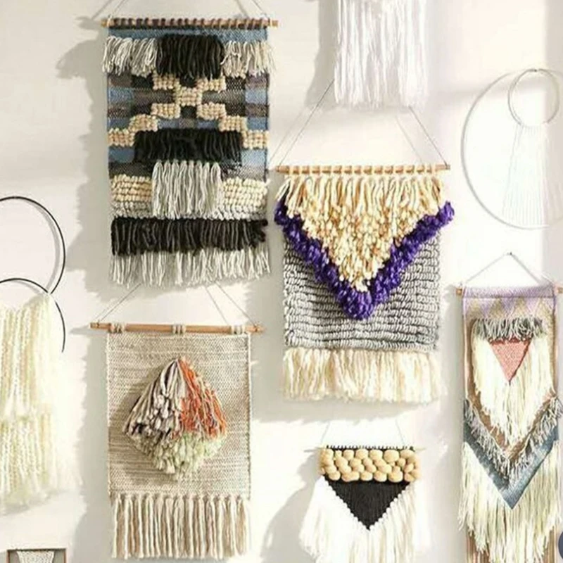 Beginner DIY Textile Craft Tool Solid Wood Woven Frame With Support Stand Handicraft Production Accessory