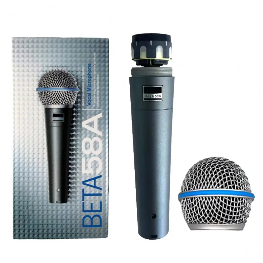 

BETA 58A Dynamic Professional Singing Microphone Portable Live Broadcast Wired Performances Sound Card Dedicated For