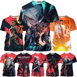 Hot Game Valorant Graphic Tshirt For Men 3D Printing Summer Casual Short-sleeved Cool Tee Top Kids Round Neck Tshirts Streetwear