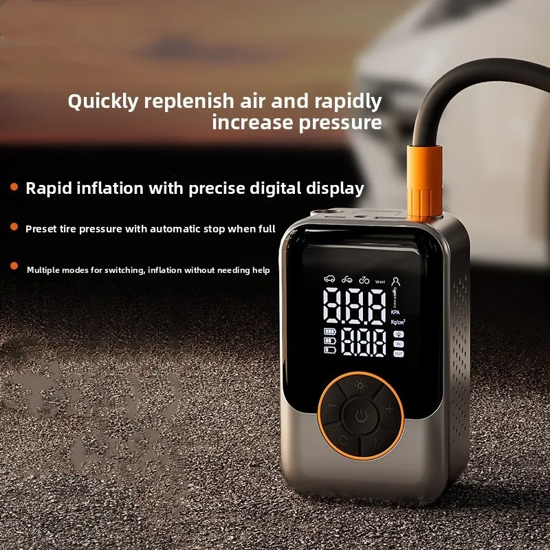 Portable Air Pump Wireless Car Tire Inflator Electric Air Compressor LCD Display Air Injector for Bike Car Motorcycle Tyre Ball