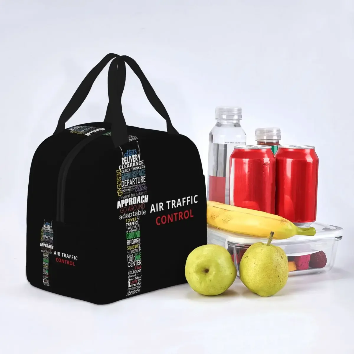 Air Traffic Controller Insulated Lunch Bag Cooler Bag Lunch Container Pilot Airplane Aviation Plane Fighter Tote Lunch Box