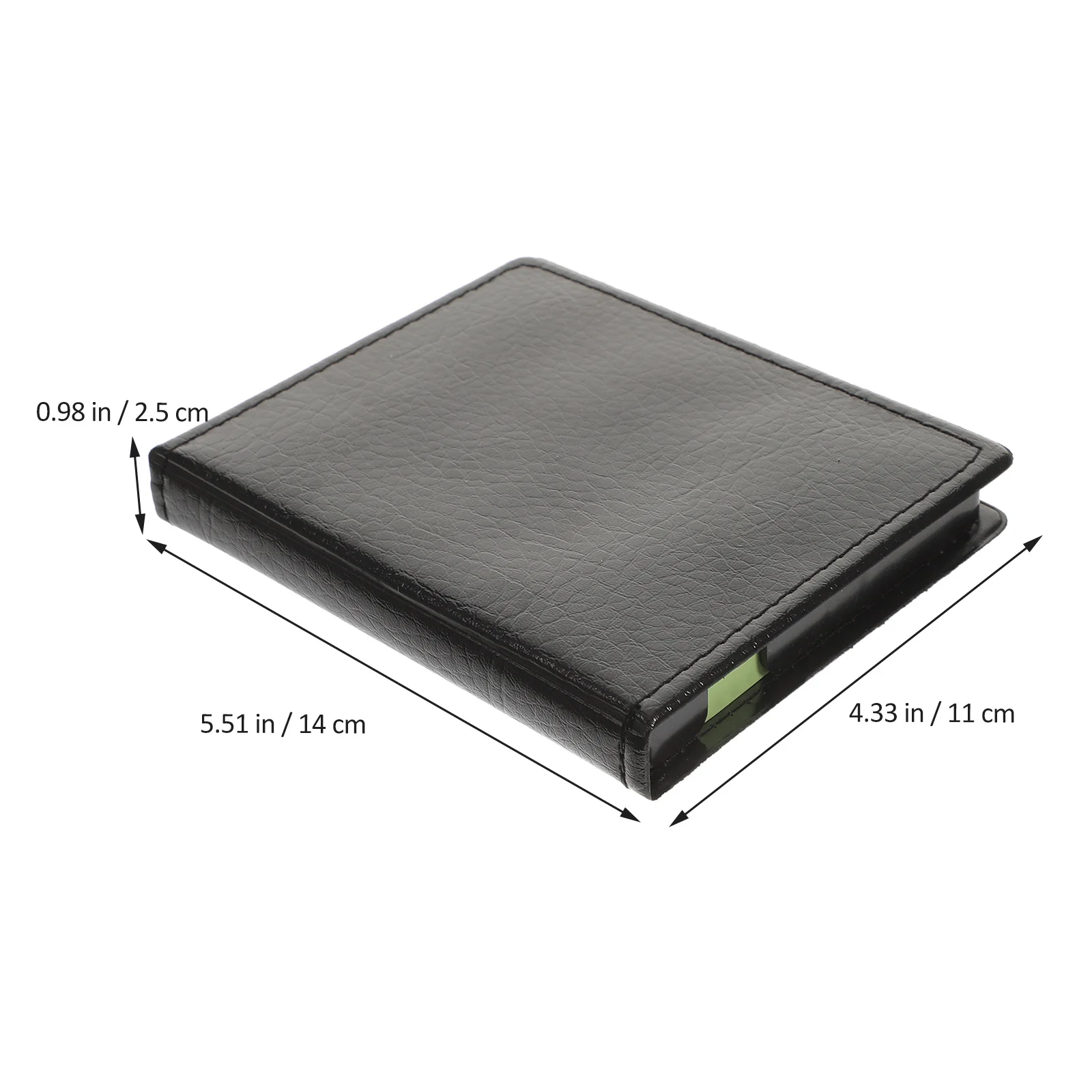 1 Set Memo Notepad With Pu Box Compact Portable Self-Stick Notes For Office School Page Markers Index Label Tabs