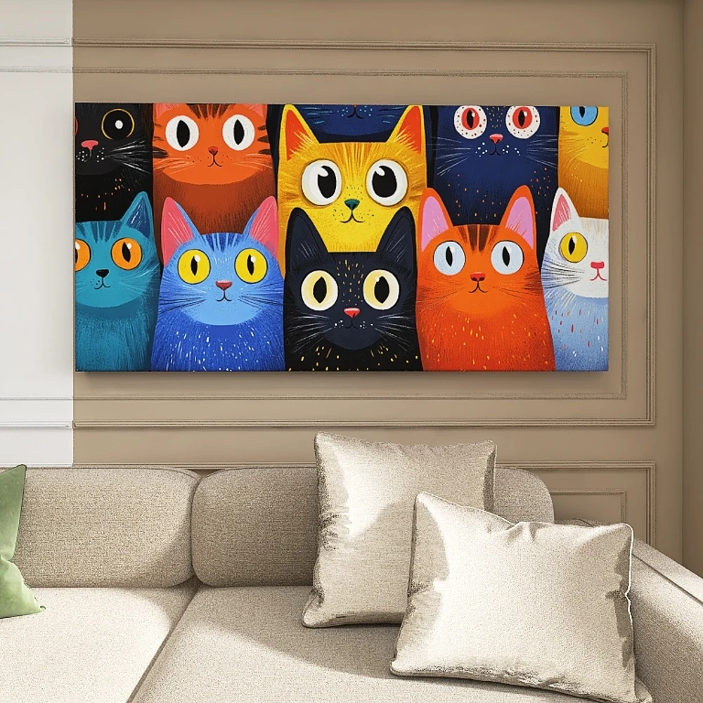 

1.5-Inch Thick Pine Solid Wood Frame, Canvas Wall Art, Birthday Gift Art Wall Painting, Bedroom, Office, Living Room