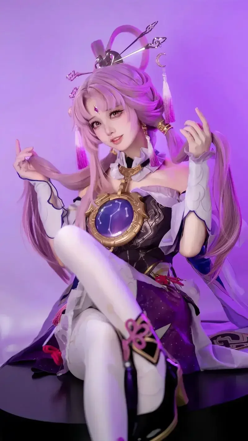 Women's Fu Xuan Cosplay Costume Outfit for Honkai Star Rail Halloween Party Wig And Shoes Included Character Uniform 2025