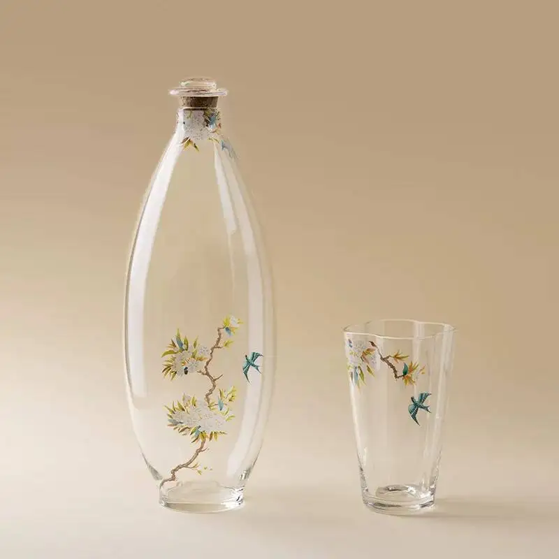 Wuyintang chinese Style Heat Resistant Glass Cold Brew Hot Bubble Multi Functional Sealed Condensed Wine Set Bottle