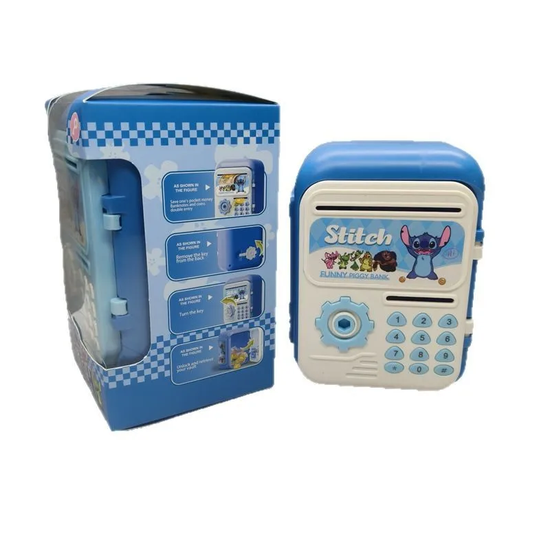 صندوق نقود ديزني ستيتش - بنك ليلو آند ستيتش بيجي مع قفل، هدية عيد ميلاد لطيفة على شكل جرة توفير كائن فضائي