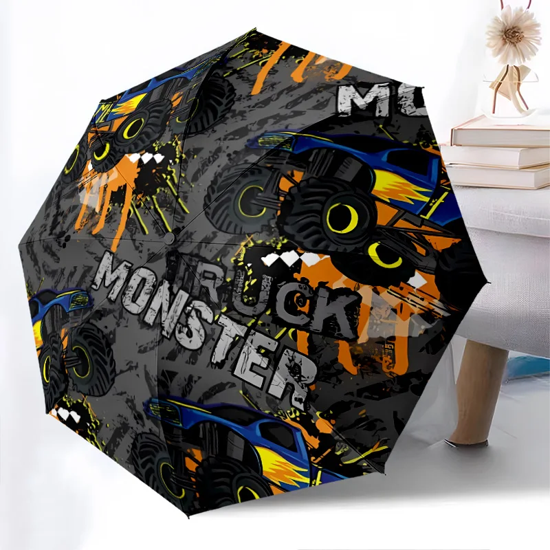 

truck Umbrella Fashionable Auto-Open Design 8 Iron Ribs Plastic Handle Foldable Sunshade Perfect festival Gifts