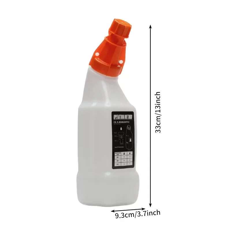 VARIEA-1L Mixing Bottle for Fuel And Oil Designed for 2-Stroke Garden Tools, Suitable for Brushcutters, Chainsaws, And Mixers