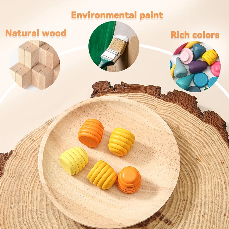 Creatieve Losse Onderdelen Speelgoed Baby Houten Constructeur Set Nordic Houten Regenboog Blokken Losse Onderdelen Montessori Educatief Speelgoed Geschenken