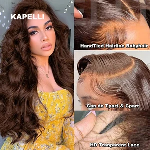 حزم 10A البرازيلية مع حزم شعر الإنسان الموجة للجسم مع إغلاق الدانتيل 4x4 بني أشقر ملون 3/4 حزم ريمي هير أفضل 6 مبيعات لشعر الإنسان في باراغواي - رقم 5