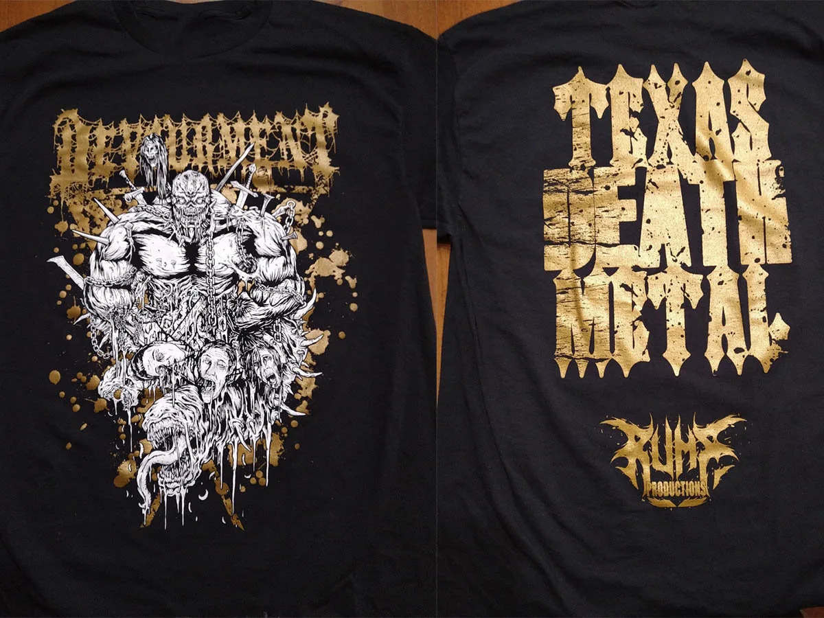 Devourment Band Double Size Short Sleeve Black All Size Shirt AR281