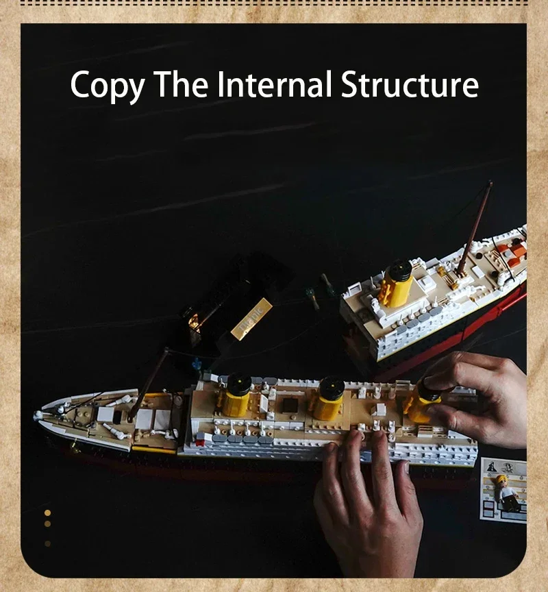 481pcs2401pcs RMS Titanic Ship Building Blocks Toy Set City Educational 3D Model Cruise Boats Mini Bricks Zabawki dla chłopców dorosłych