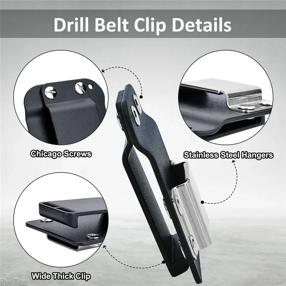 Multi-functional Drill Belt Clip Portable Drills Belts Clamp Bracket Hook Measuring Tape Holder