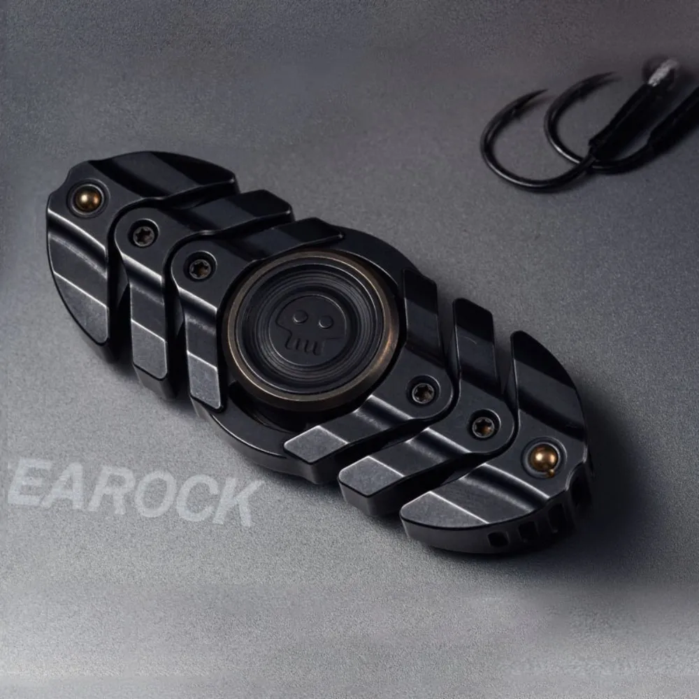 Black Mirror Design EDC Fishbone Fidget Spinner Stress Relief Toy Metal Fidget Toys Adults Office Desk Anxiety Relief Gadgets