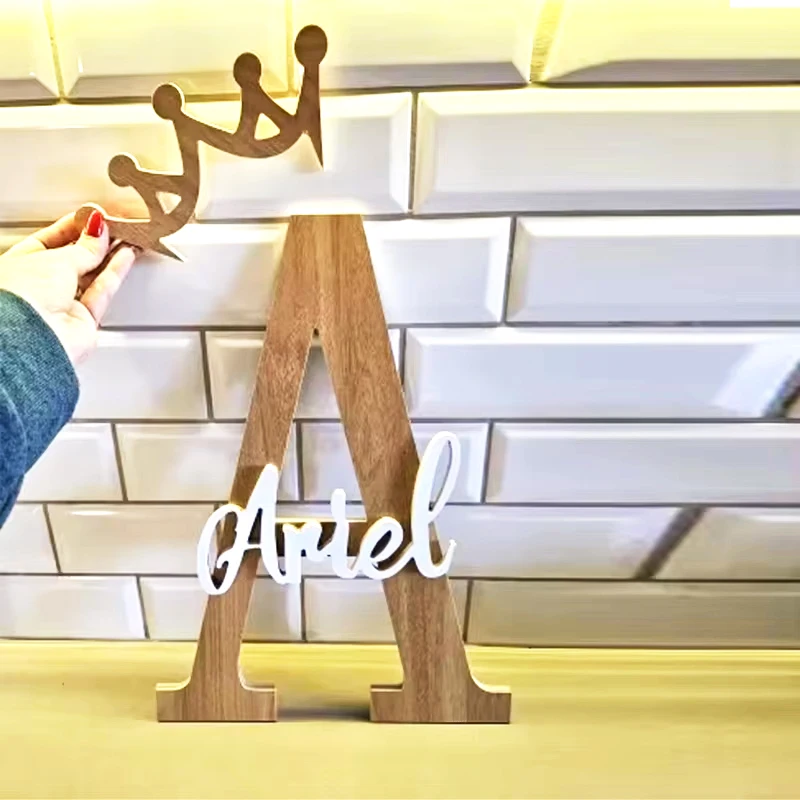 

Custom Initials Sign Wooden Wall Name Sign for Wall Letter Capitalized Name Sign Door Sign