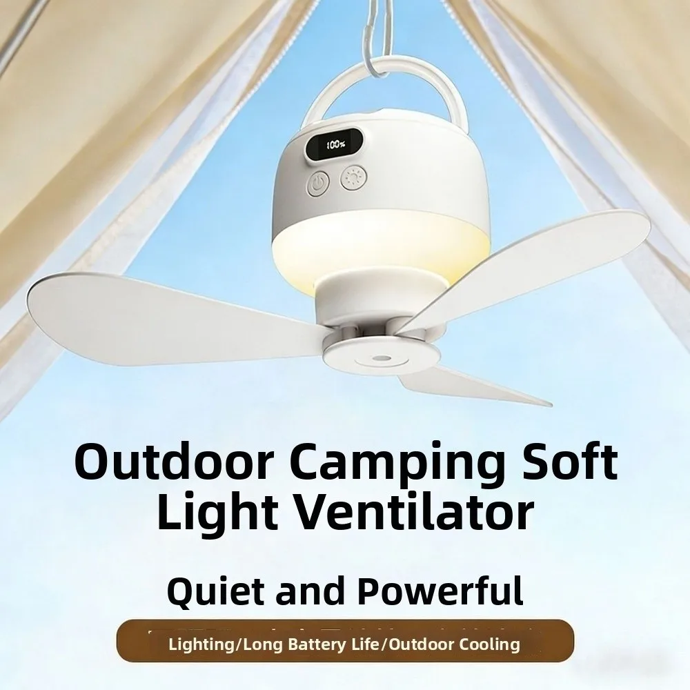 

Rechargeable Ceiling Fan Light with Remote Control Intelligent Hanging Fan Light 3 Gears Energy Saving Electric Fan Night Lamp