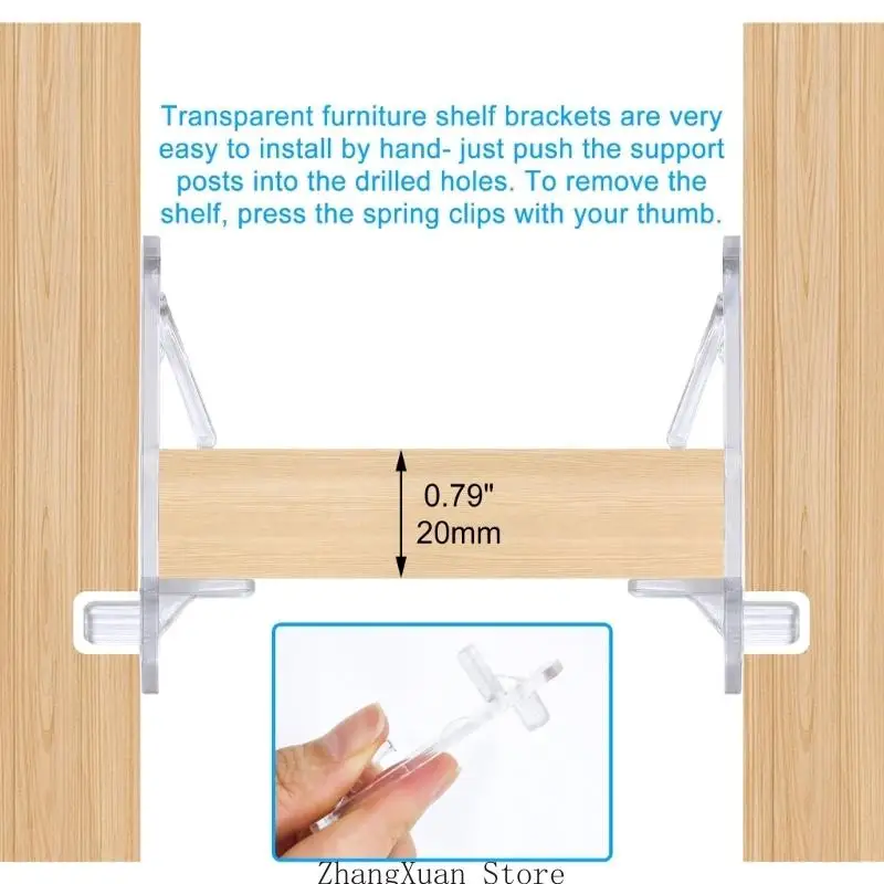 Verriegelbare Regal-Hardware-Stützstifte, 20 Stück, für Schrankregal-Reparaturen, 3 x – Detail 7