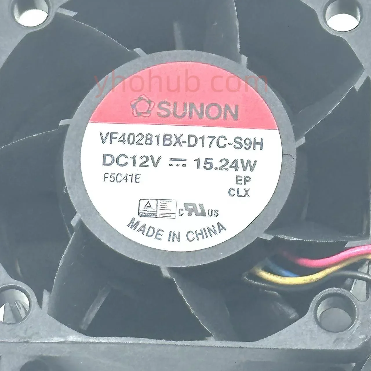 SUNON VF40281BX-D17C-S9H DC 12V 15.24W 40x40x28mm Ventilador de refrigeración de servidor de 4 cables