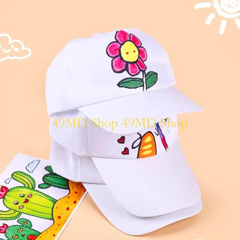 49MD Smooth Surfaces Childrens Drawing Hat For Watercolor Acrylic Markers