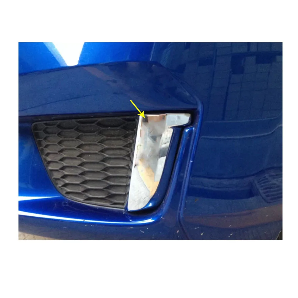 

Car Head Front Fog Light Lamp Frame Stick ABS Chrome Cover Trim Hood Panel Frame Eyebrow For Honda Fit Jazz 2014 2015 2016 2017