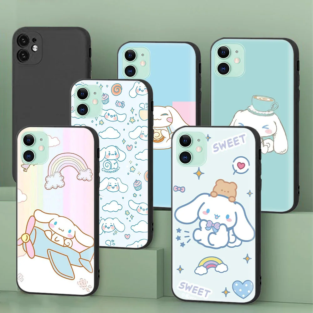 Black Protective Case for Samsung Galaxy S21 Ultra S20 FE S10 Lite S10E Plus Cinnamoroll