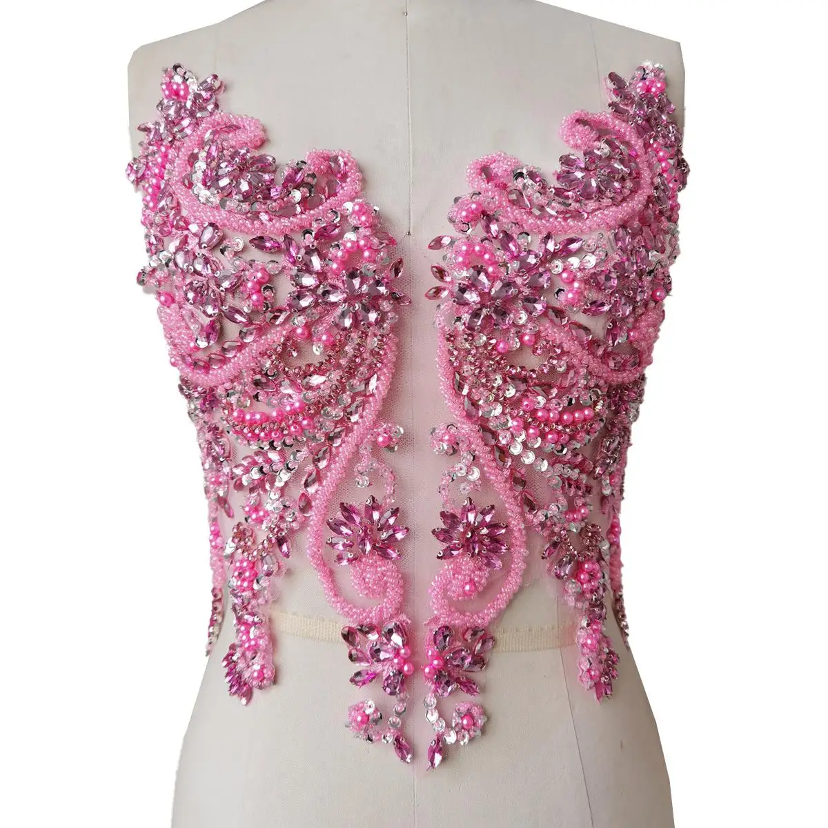 T13 Beaded, Sparkling, Embroidered, Multicolored Lace, Sequined Accessories, Garment Appliques