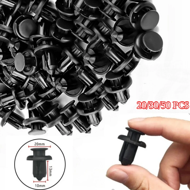 

20/30/50pcs Universal Diameter 10mm Vehicle Car Bumper Door Panel Fender Liner Clips Retainer Plastic Auto Fasteners Rivets Clip