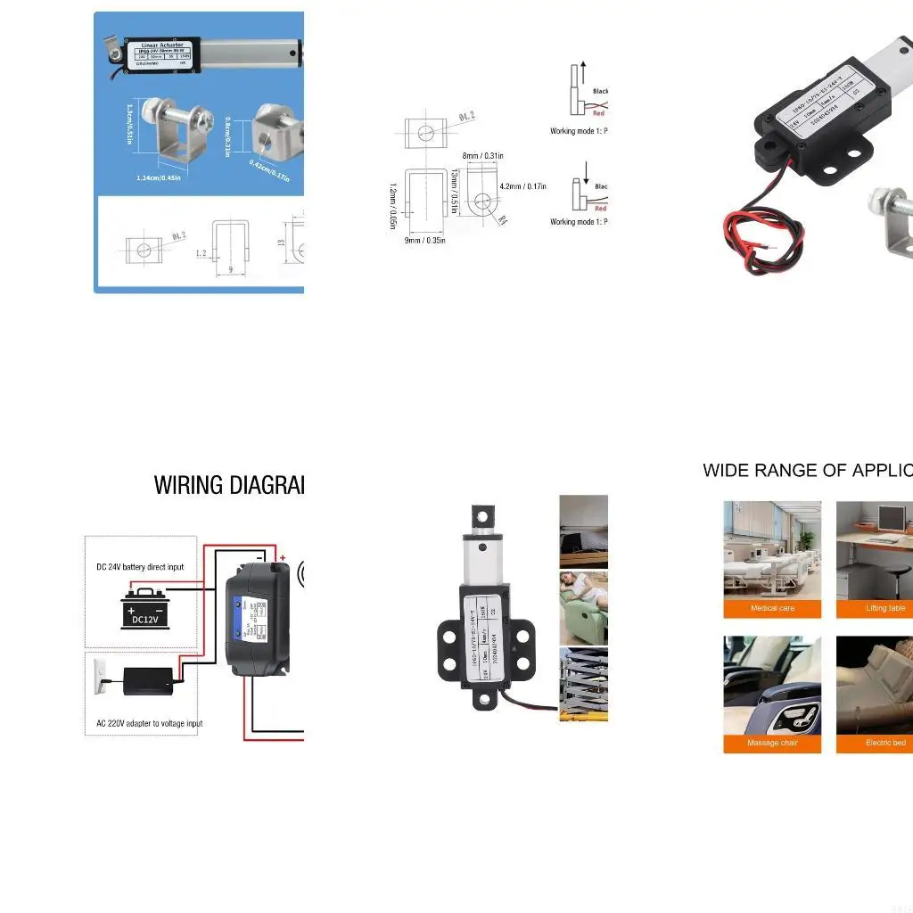 

581E 24V Electric Linear Actuator Motor Controllers 150N Thrusts Small Motion Actuator Telescopic Linear Actuator Easy to Use
